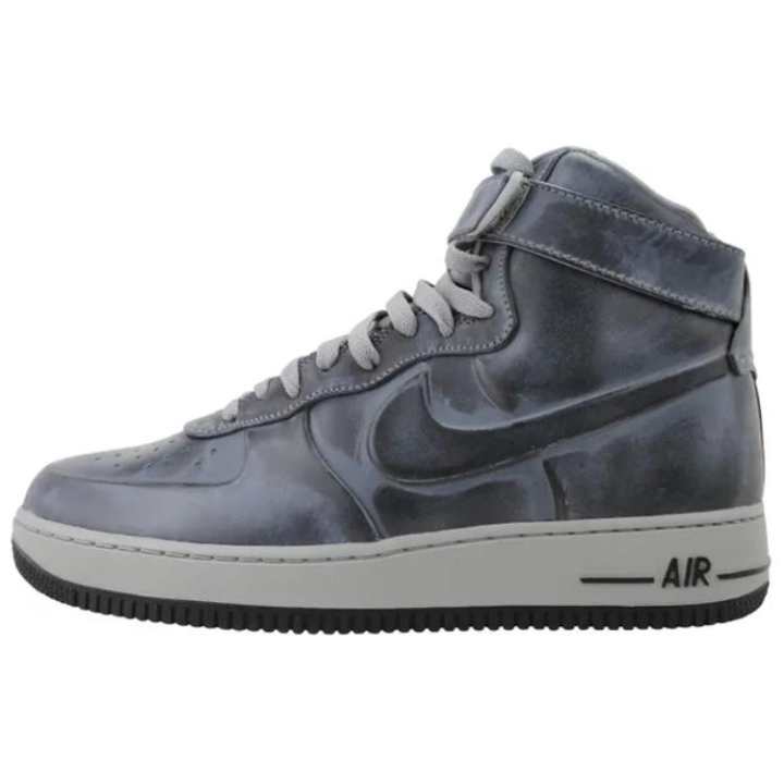 Nike Nike Air Force 1 Slip Resistant Lightweight Non slip Lightweight High top Skateboard Shoes Unisex Gray Blue