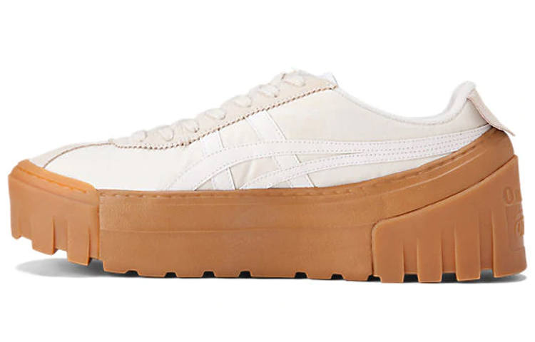 Onitsuka Tiger Delegation Chunk Round Tip Slip Resistant Cushioning Low top Skateboard Shoes Unisex Ecru