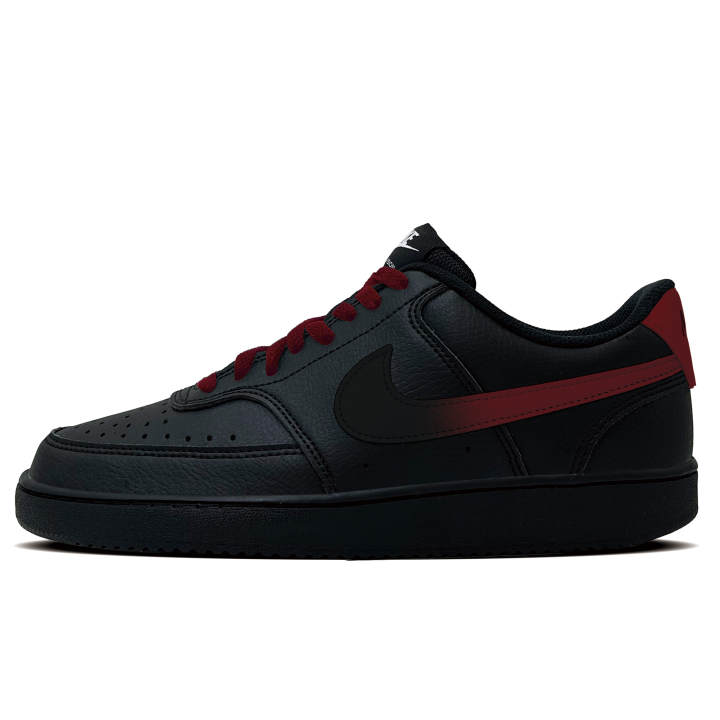 Nike Nike Court Vision 1 Black Flame Crimson Tide Synthetic Leather Cushioning Abrasion Resistant Cushioning, Wear Resistant