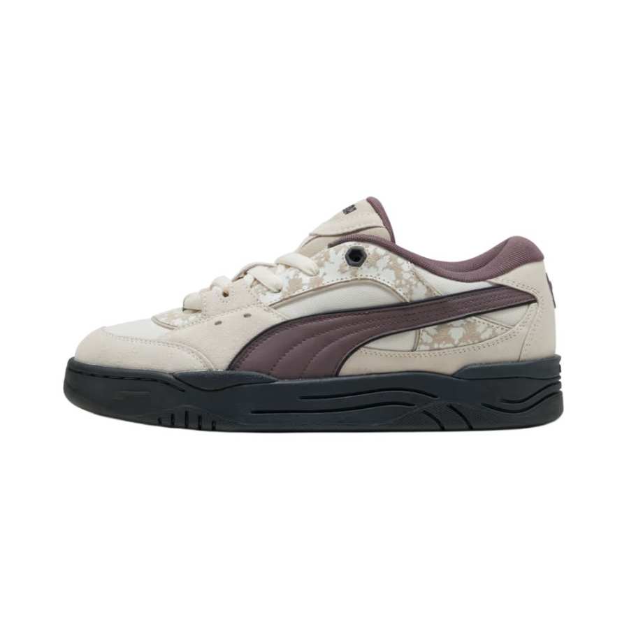 PUMA 180 Abrasion Resistant Low top Skateboard Shoes Unisex Beige Purple