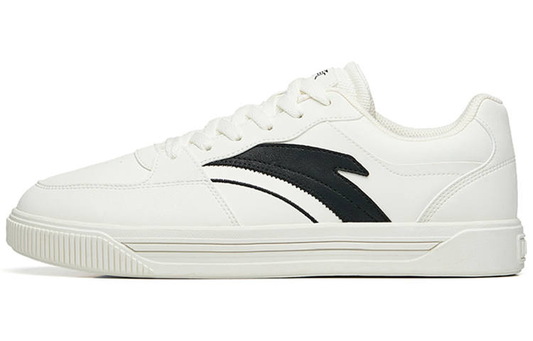 Anta Life Collection Slip Resistant Abrasion Resistant Low top Skateboard Shoes Men's White Black