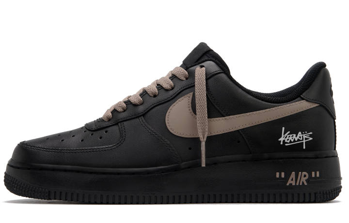 Nike Nike Air Force 1 Cookie Low top Skateboard Shoes Unisex Black Brown