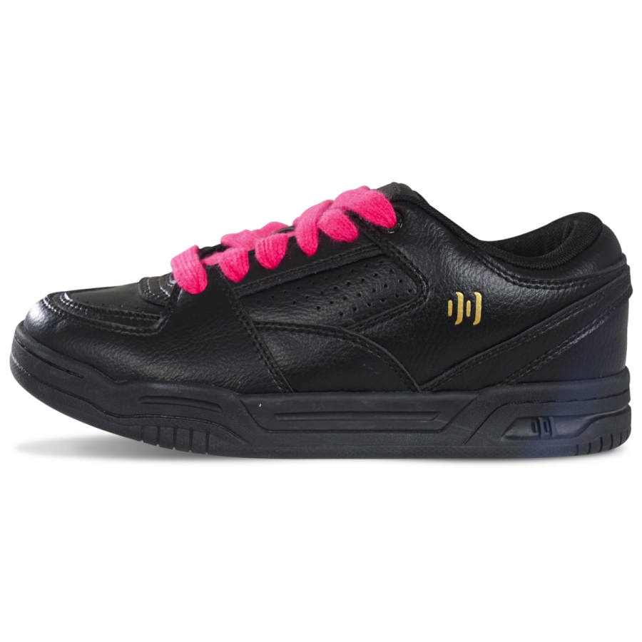Ollieskate Slip Resistant Cushioning Abrasion Resistant Low top Skateboard Shoes Unisex Black Gold