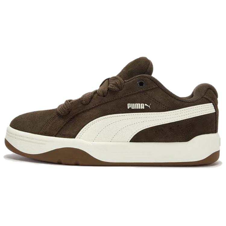 PUMA Park Lifestyle Leather Low top Skateboard Shoes Unisex Brown White