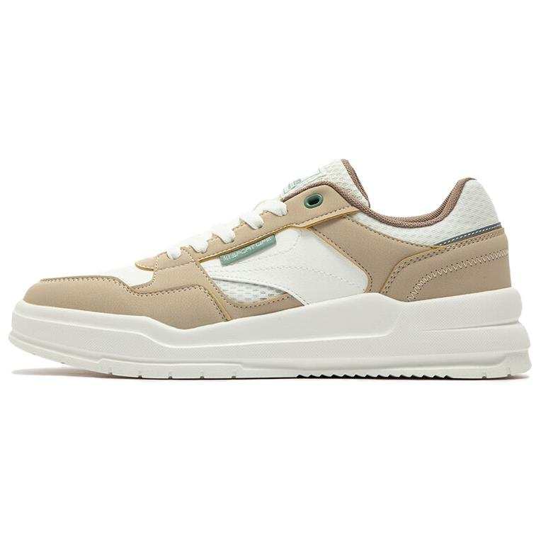 361° Slip Resistant Lightweight Non slip Lightweight Low top Skateboard Shoes Men's White Brown