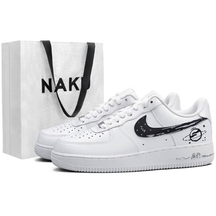 Nike Nike Air Force 1 Low top Skateboard Shoes Unisex Black White