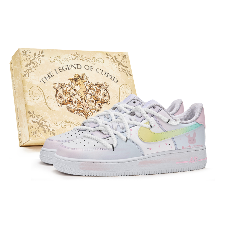 Nike Nike Air Force 1 P.M.S Box, Dream Bunny Slip Resistant Abrasion Resistant Slip Resistant Abrasion Resistant Low top