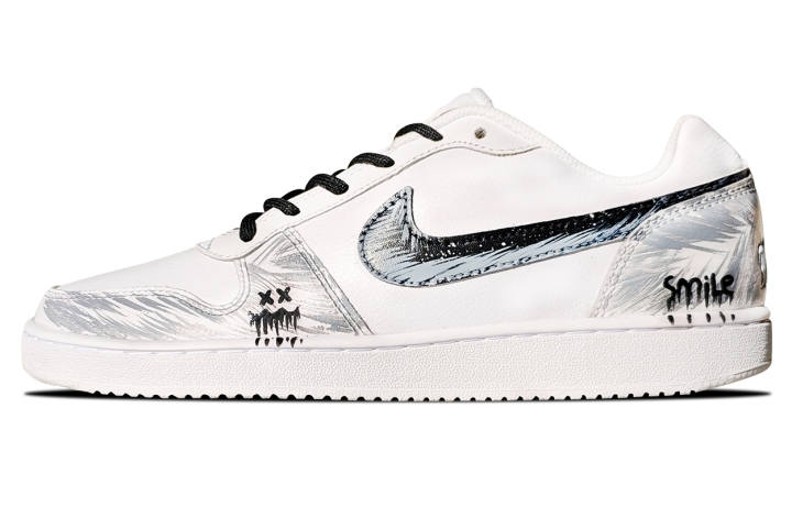 Nike Nike EBERNON Abrasion Resistant Abrasion Resistant Low top Skateboard Shoes Unisex Black White Gray