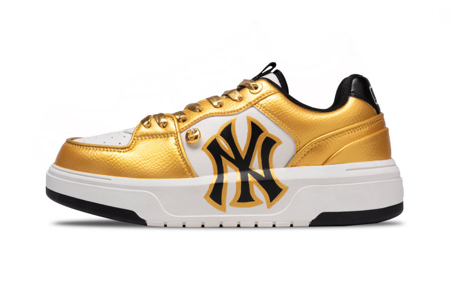 MLB Chunky Liner Orange Gold Phantom Abrasion Resistant Low top Skateboard Shoes Unisex Gold