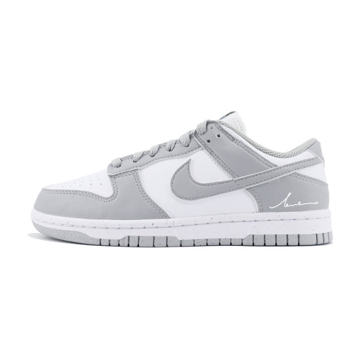 Nike Nike Dunk Slip Resistant, Abrasion Resistant, Lightweight Low top Skateboard Shoes Unisex Gray White