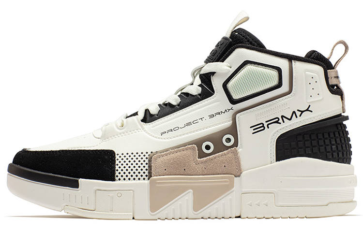 361° 3RMX Abrasion Resistant Slip Resistant High top Skateboard Shoes Men's White Black