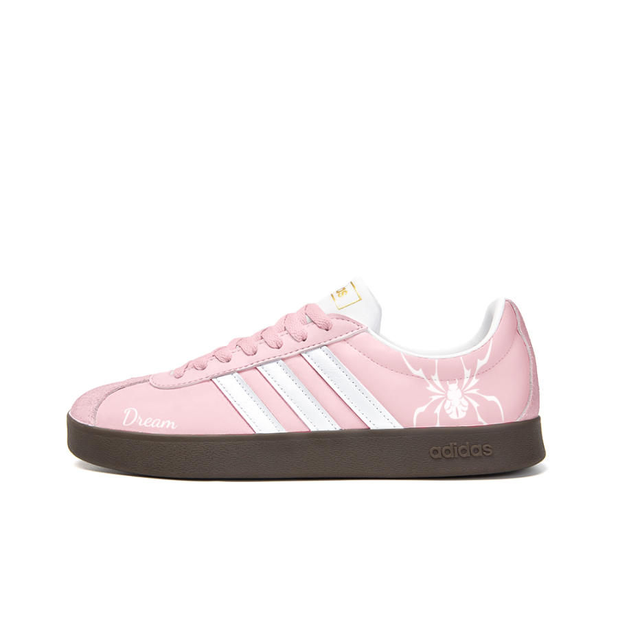 Adidas Neo VL Court 2.0 Slip Resistant Abrasion Resistant Low top Skateboard Shoes Unisex White Pink