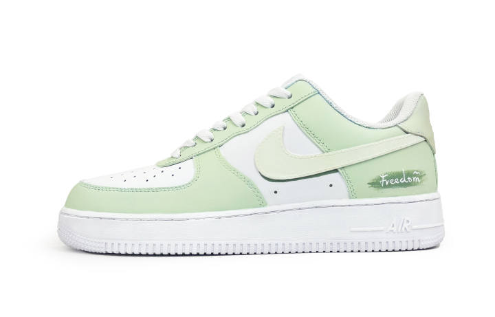 Nike Nike Air Force 1 Abrasion Resistant Low top Skateboard Shoes Men's White Green