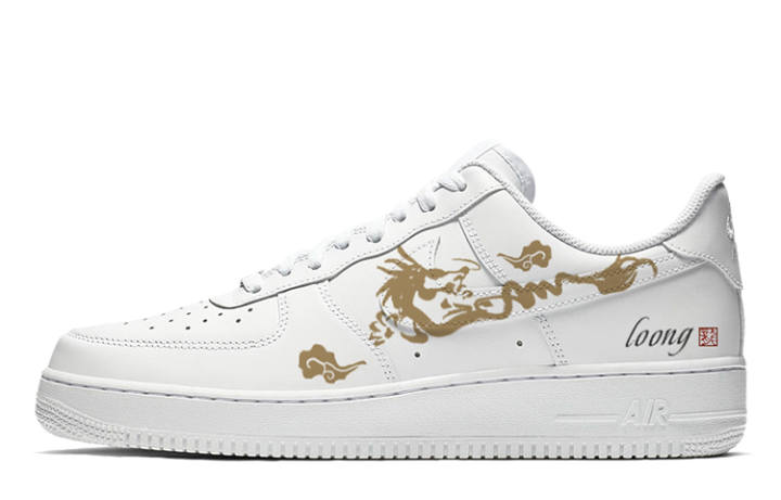 Nike Nike Air Force 1 Skateboard Shoes Women's Low Top White/Gold