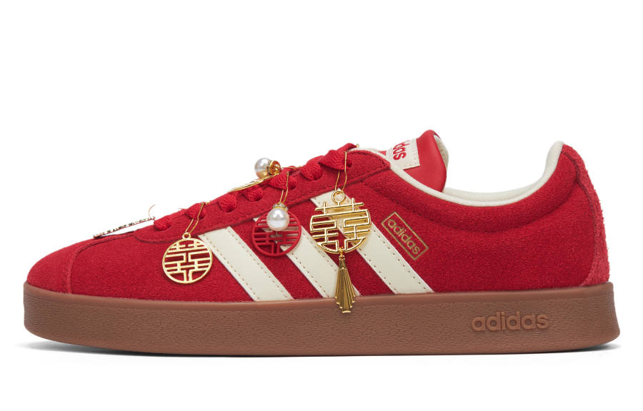 Adidas Adidas Vl Court Classic Wear resistant And Lightweight Low top Skateboard Shoes Unisex Red