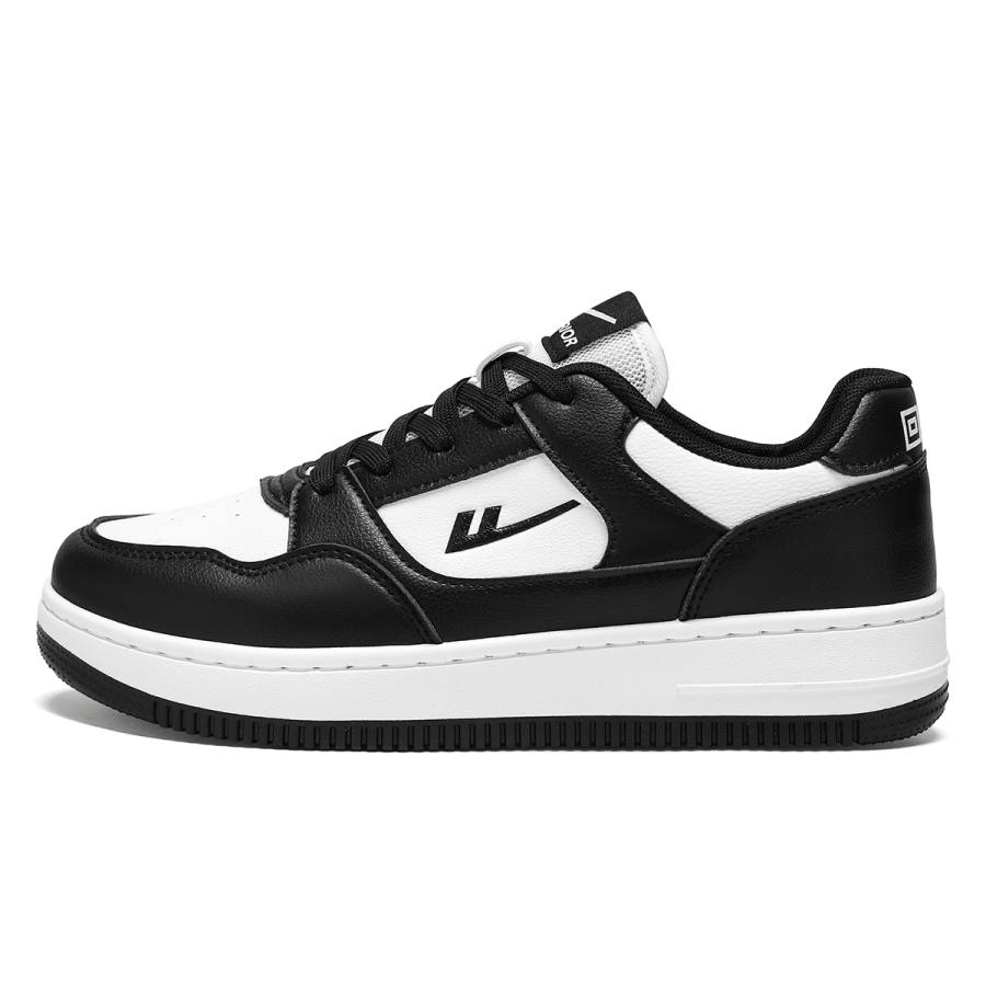 Warrior Air Force 1, Puffy Shoes Low top Skateboard Shoes Unisex Black White