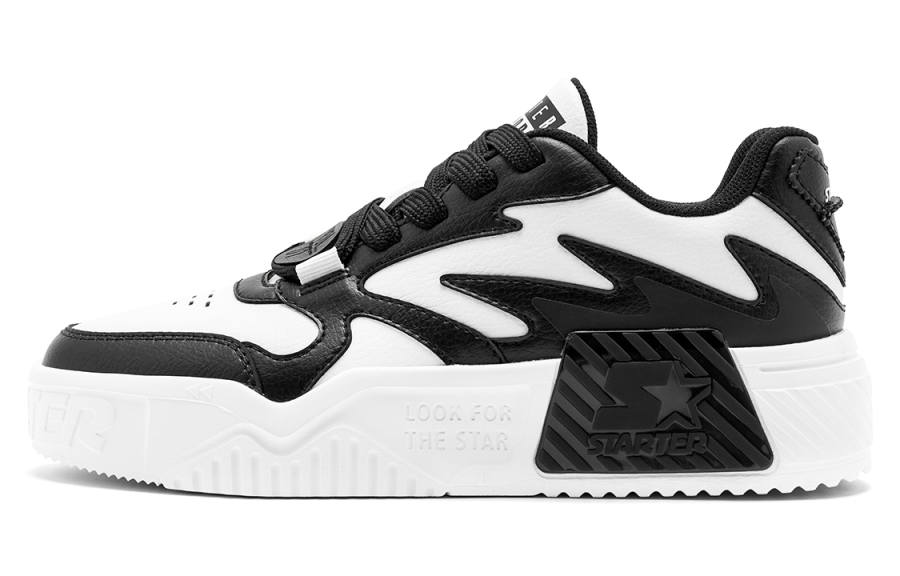 STARTER Vol Light Sound Wave Shoes Low top Skateboard Shoes Women's Black White