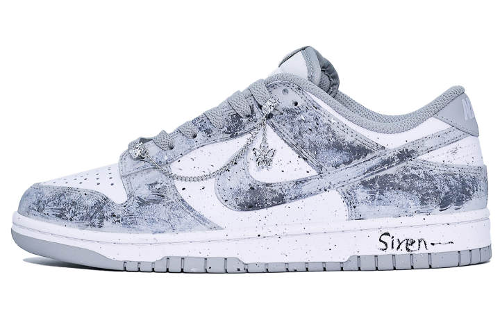 Nike Nike Dunk Cushioning, Wear Resistant Low top Skateboard Shoes Unisex Black White Gray