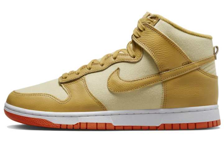 Nike Nike Dunk High Wheat Gold Safety Orange