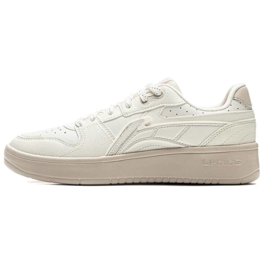 Li-Ning Li Ning Sycee Slip Resistant Cushioning Abrasion Resistant Lightweight Low top Skateboard Shoes Women's Ecru