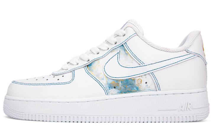 Nike Nike Air Force 1 Slip Resistant, Abrasion Resistant, Lightweight Low top Skateboard Shoes Men's White