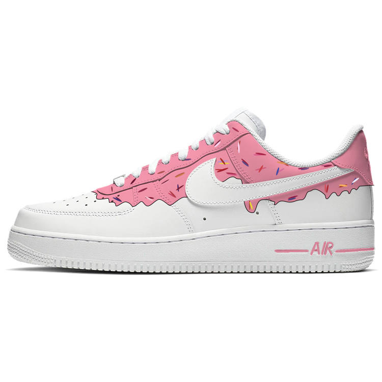 Nike Nike Air Force 1 Sweet Candy, Smooth Ice Cream Fashion Slip Resistant Abrasion Resistant Low top Skateboard Shoes Men's