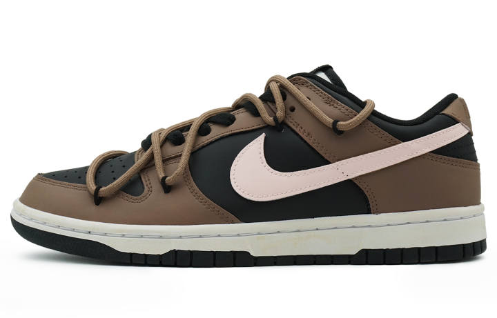 Nike Nike Dunk Slip Resistant, Abrasion Resistant, Lightweight Low top Skateboard Shoes Unisex Brown Black Pink