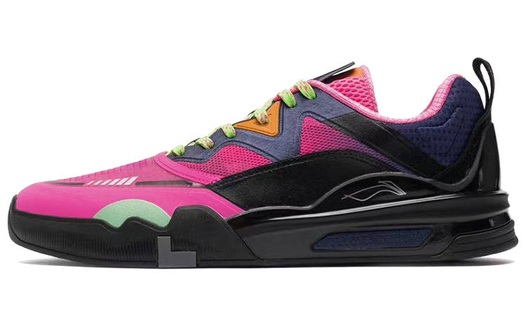 Li-Ning Erik Ellington x Li Ning LINGTENG 䨻 'Tropicana' Slip Resistant Low top Skateboard Shoes Men's Black Pink