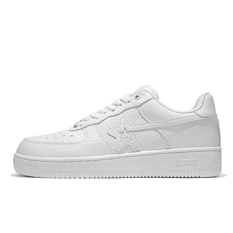 RIPSTAR SKBD BK 01 Carbon Fiber White Platform Retro Sports Synthetic Leather