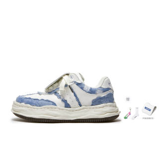 BUABOKE Skateboard Shoes Unisex Low Top Light Blue