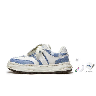BUABOKE Skateboard Shoes Unisex Low Top Light Blue