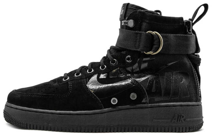 Nike Nike Air Force 1 Coverage Slip Resistant Coverage Slip Resistant Mid top Skateboard Shoes Men's Black