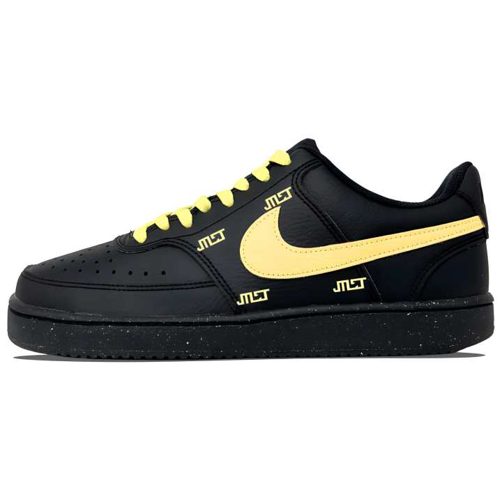 Nike Nike Court Vision Low Slip Resistant Abrasion Resistant Low top Skateboard Shoes Unisex Lemon