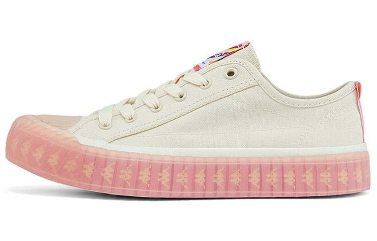 Kappa Skateboard Shoes Unisex Low Top White/Pink