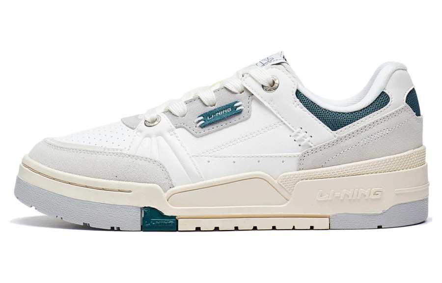 Li-Ning Li Ning Campaign 1.5 Slip Resistant Abrasion Resistant Low top Skateboard Shoes Women's White Gray Green
