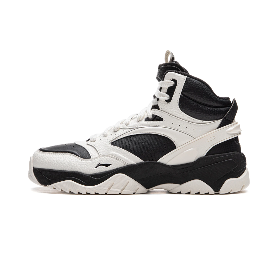 Li-Ning Li Ning Tianji 3.0 HI Slip Resistant Abrasion Resistant Mid top Skateboard Shoes Men's White Black