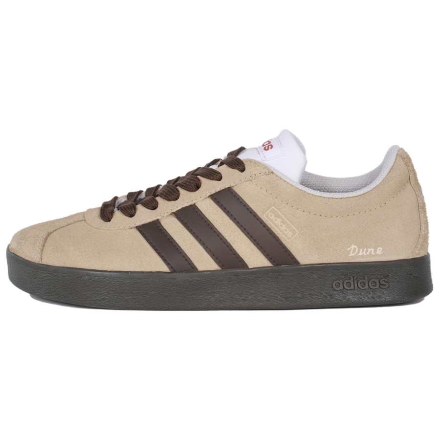 Adidas Neo Vl Court Apocalypse Dune Slip Resistant Cushioning Abrasion Resistant Low top Skateboard Shoes Unisex Brown