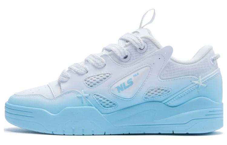 QIAODAN Lightweight Breathable Lightweight And Breathable Low top Skateboard Shoes Women's White Blue