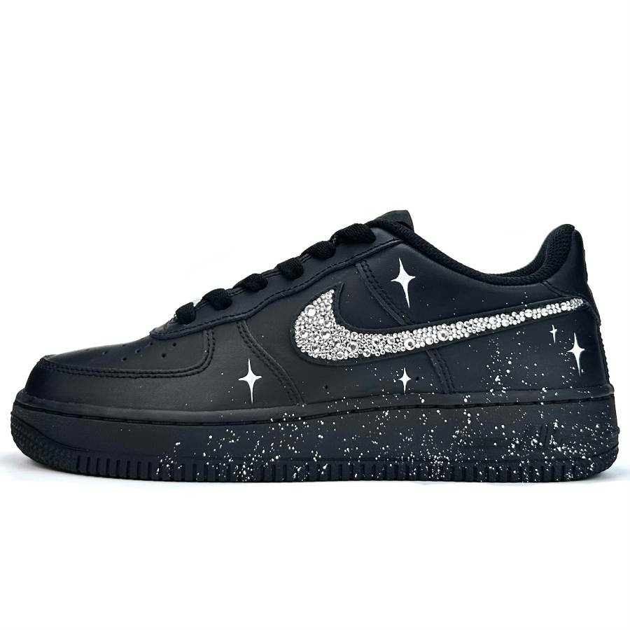Nike Nike Air Force 1 Starry Diamond Night Song Leather Abrasion Resistant Lightweight Height Increasing Low top