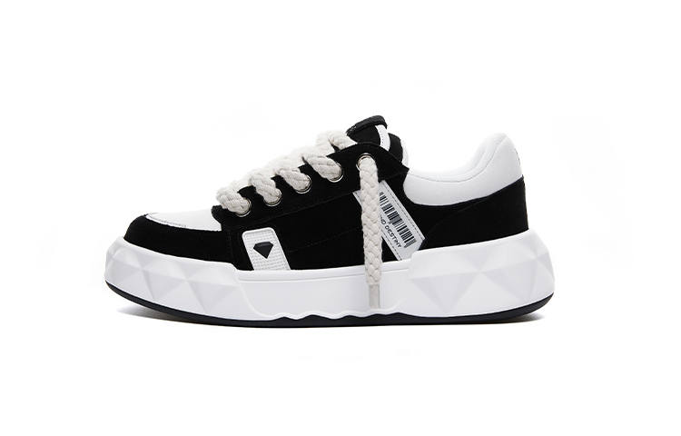 DIAMOND DESTINY D ONE Slip Resistant Cushioning Low top Skateboard Shoes Unisex Midnight Black