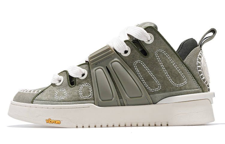 Palladium Vintage Slip Resistant Abrasion Resistant Low top Skateboard Shoes Men's Zongzi Leaves Green