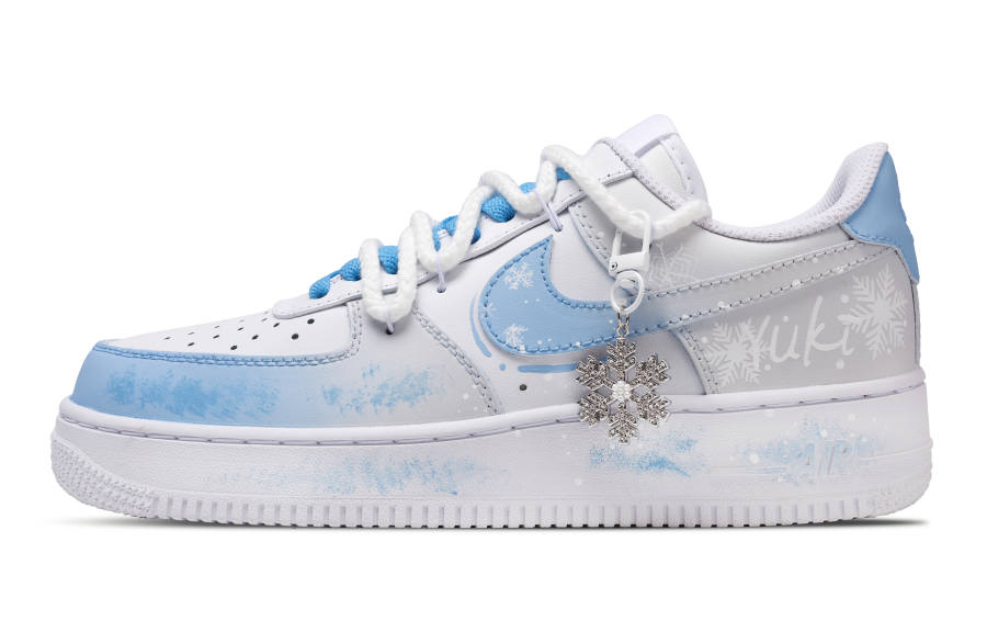 Nike Nike Air Force 1 Abrasion Resistant Low top Skateboard Shoes Unisex Blue White