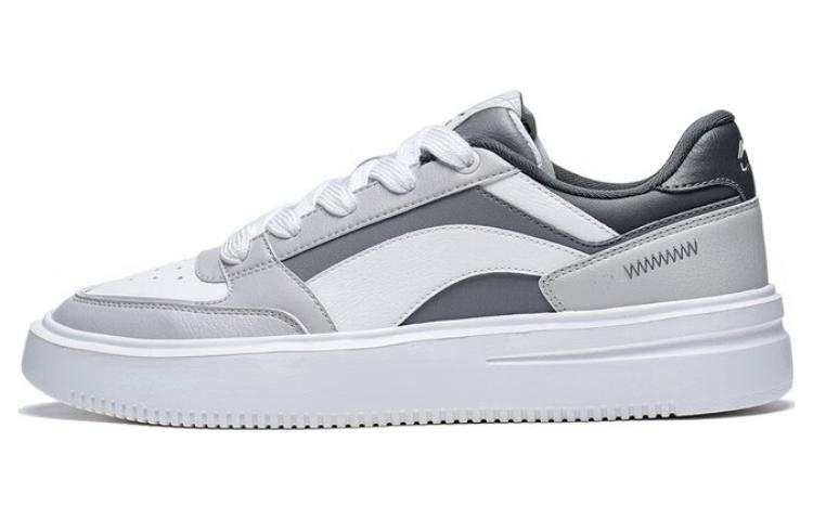 Li-Ning Li Ning Starlight Slip Resistant Abrasion Resistant Low top Skateboard Shoes Men's Gray White