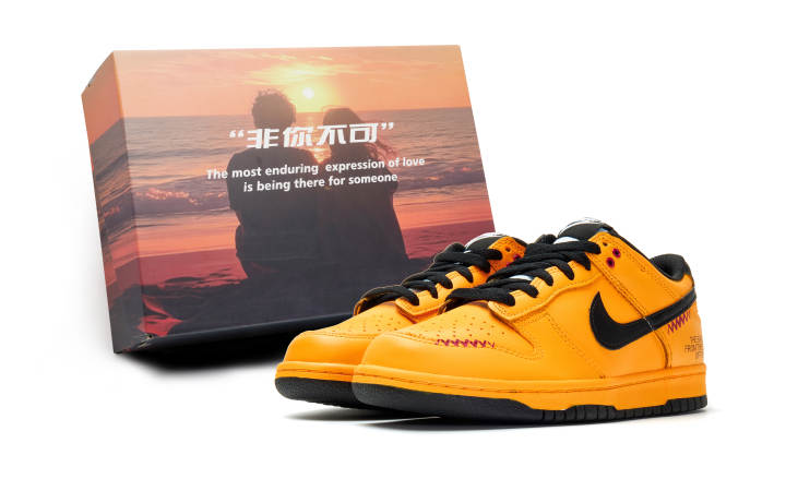 Nike Nike Dunk Abrasion Resistant Low top Skateboard Shoes Unisex Yellow Black