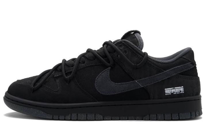 Nike Nike Dunk 'Hacker Deconstruction' Abrasion Resistant Low top Skateboard Shoes Men's Black