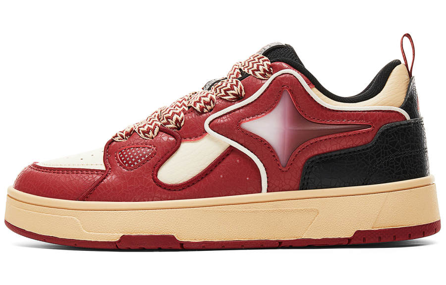 PEAK Polaris Taichi Coverage Cushioning Lightweight Breathable Low top Skateboard Shoes Women's Burgundy
