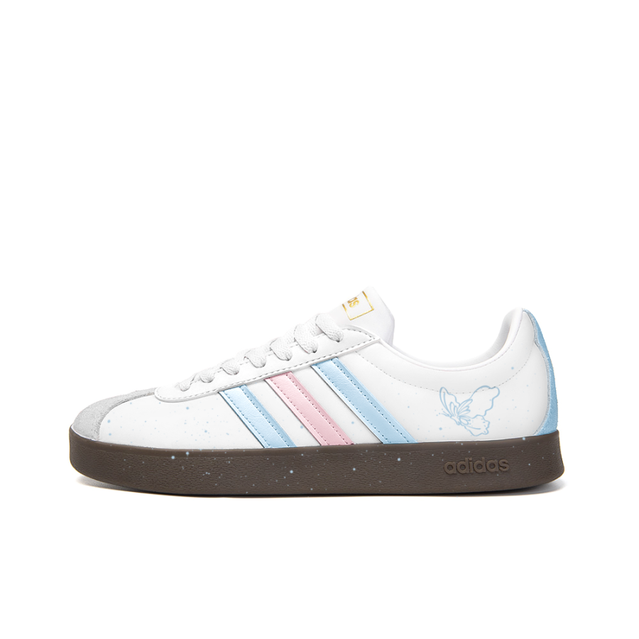 Adidas Neo VL Court 2.0 Leather Slip Resistant Abrasion Resistant Low top Skateboard Shoes Unisex White