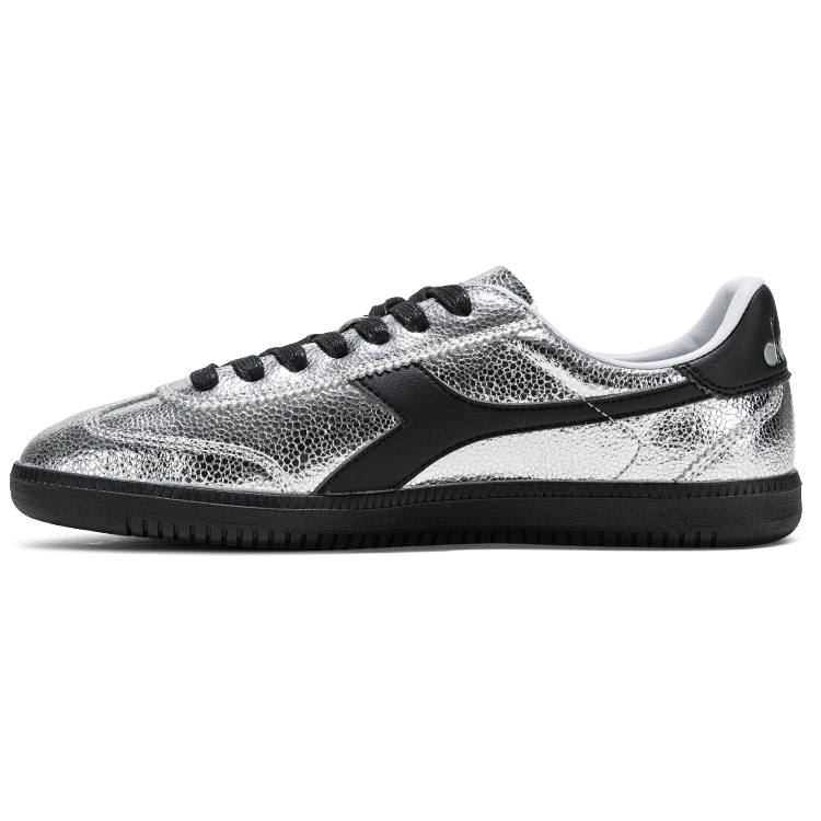 Diadora Cushioning Low top Skateboard Shoes Unisex Silver Black