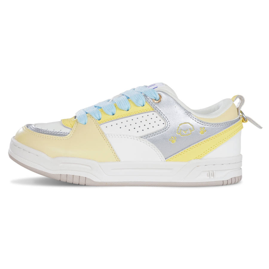 Ollieskate Synthetic Leather Height Increasing Low top Skateboard Shoes Unisex Yellow