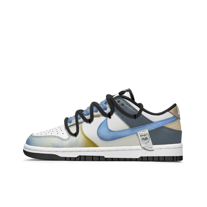 Nike Nike Dunk Slip Resistant Abrasion Resistant Low top Skateboard Shoes Unisex Blue White
